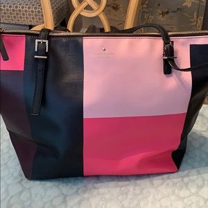 Kate Spade Pink Colorblock Tote